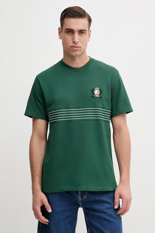 

Хлопковая футболка Lacoste, зеленый