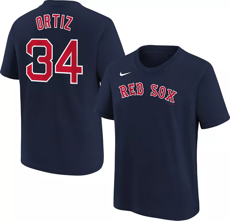 

Темно-синяя домашняя футболка Nike Youth Boston Red Sox David Ortiz #34
