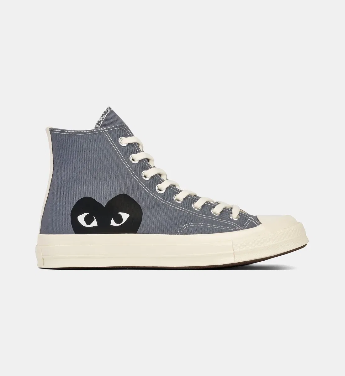 Высокие кеды Comme Des Garçons Play x Converse из хлопка, серый