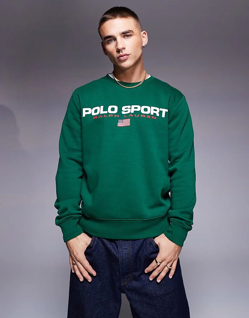 

Свитшот Sport Capsule зеленого цвета Polo Ralph Lauren