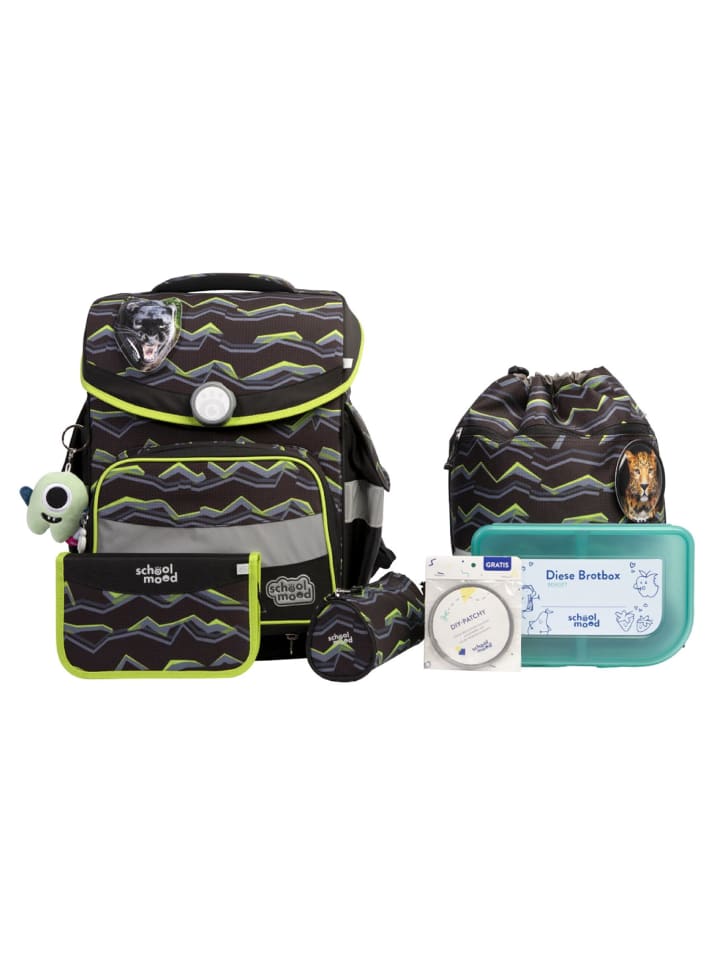 

SCHOOL-MOOD Набор школьных принадлежностей Timeless Pro из 7 предметов с изображением большой кошки