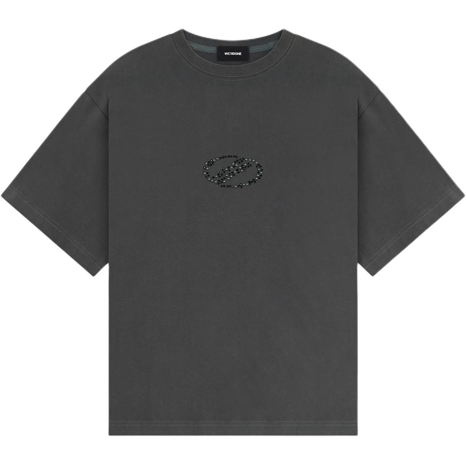 

WE11DONE Футболка Unisex Charcoal Gray Crew Neck Straight Fit