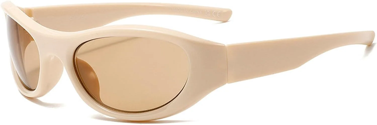 

Солнцезащитные очки обтекаемой формы для женщин и мужчин, ретро-стиль, модные солнцезащитные очки цвета шампанского, винтажные женские очки mincl, Champagne