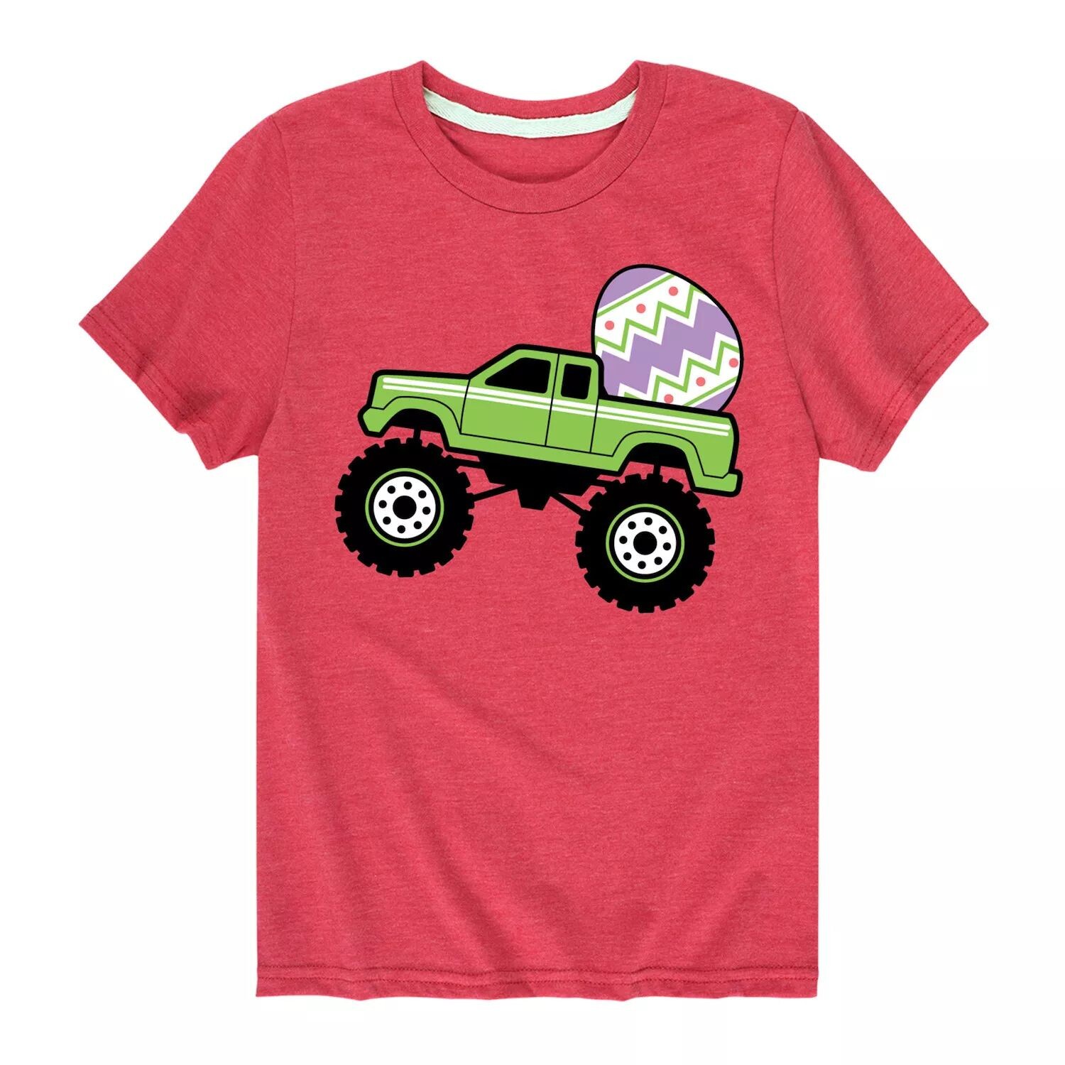 

Футболка с рисунком «Пасхальное яйцо» для мальчиков 8–20 лет Monster Truck Licensed Character, красный