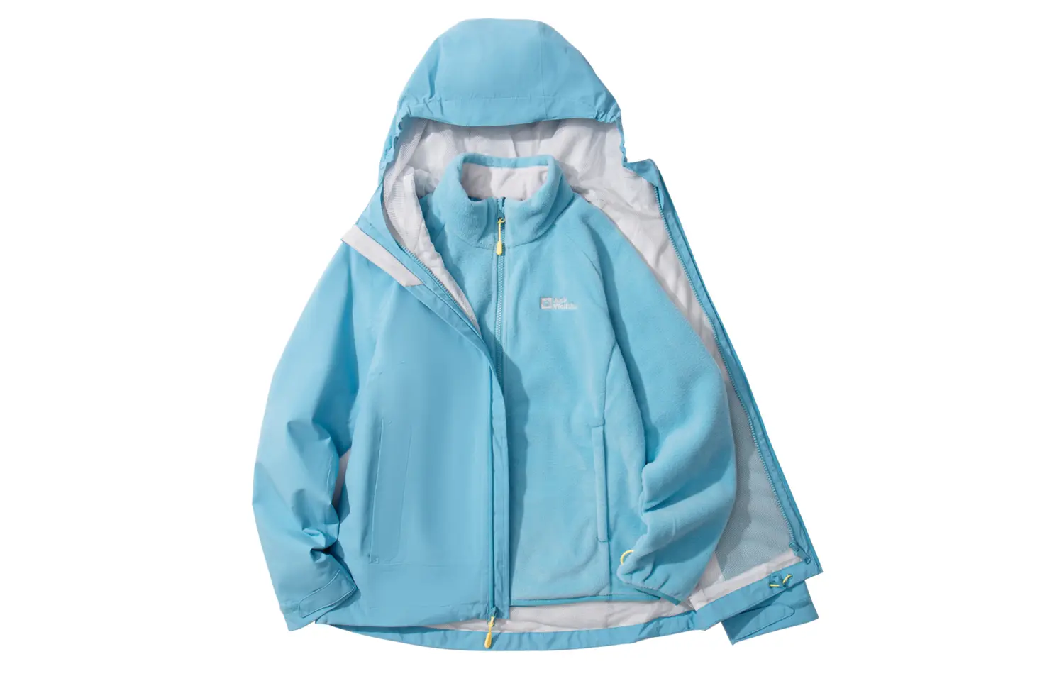 

JACK WOLFSKIN Женская ветровка для походов и города, Mist Gray Blue/1093