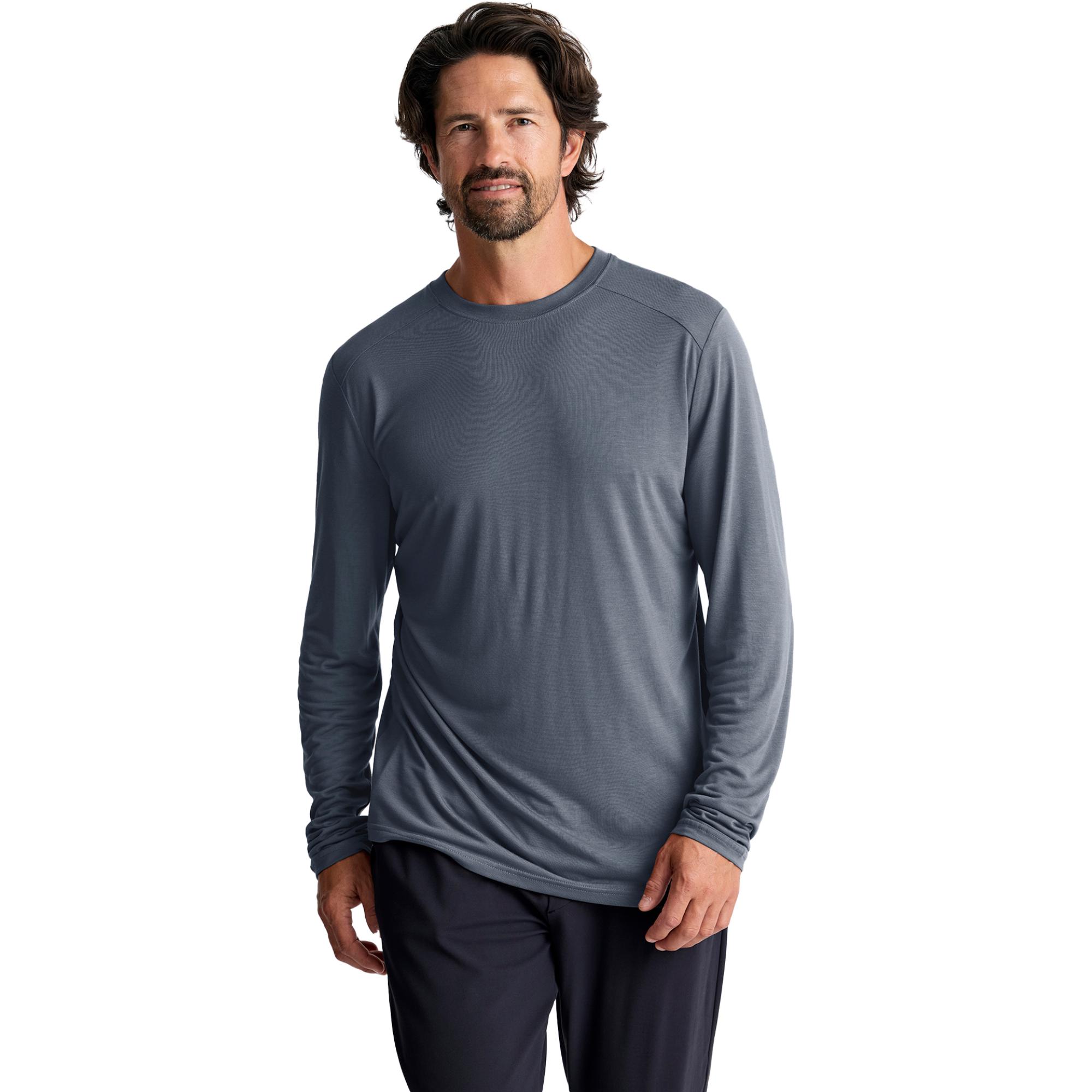 

Мужская легкая бамбуковая рубашка с длинным рукавом Free Fly, Storm Cloud