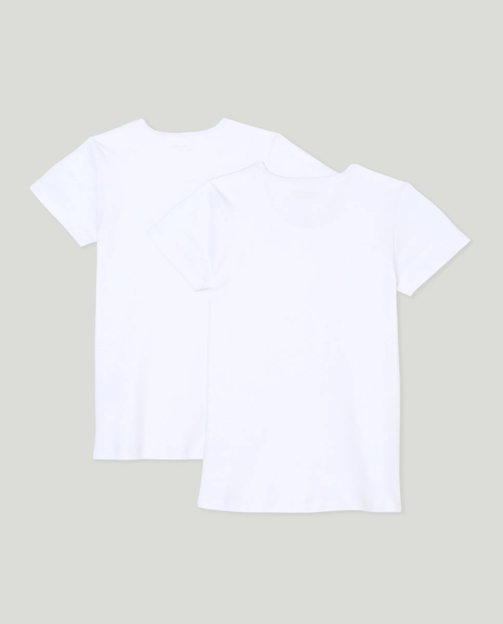 Комплект из двух флисовых термофутболок с коротким рукавом для девочек Cotton Juice, белый — фото 2