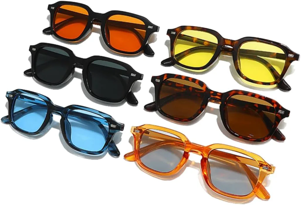 

Солнцезащитные очки конфетных цветов для женщин, ретро-очки с заклепками для мужчин, модные оранжевые очки с защитой от УФ-излучения UV400 HHZZYVY, Leopard Tea