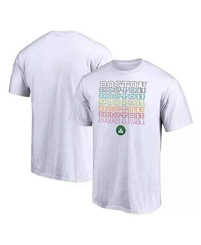 

Мужская белая футболка Boston Celtics Team City Pride Fanatics
