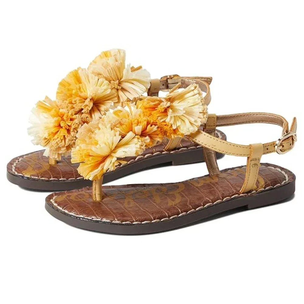 Детские мини-сандалии Sam Edelman Gillie Desert Sun с регулируемым ремешком HAWK954, желтый — фото 4