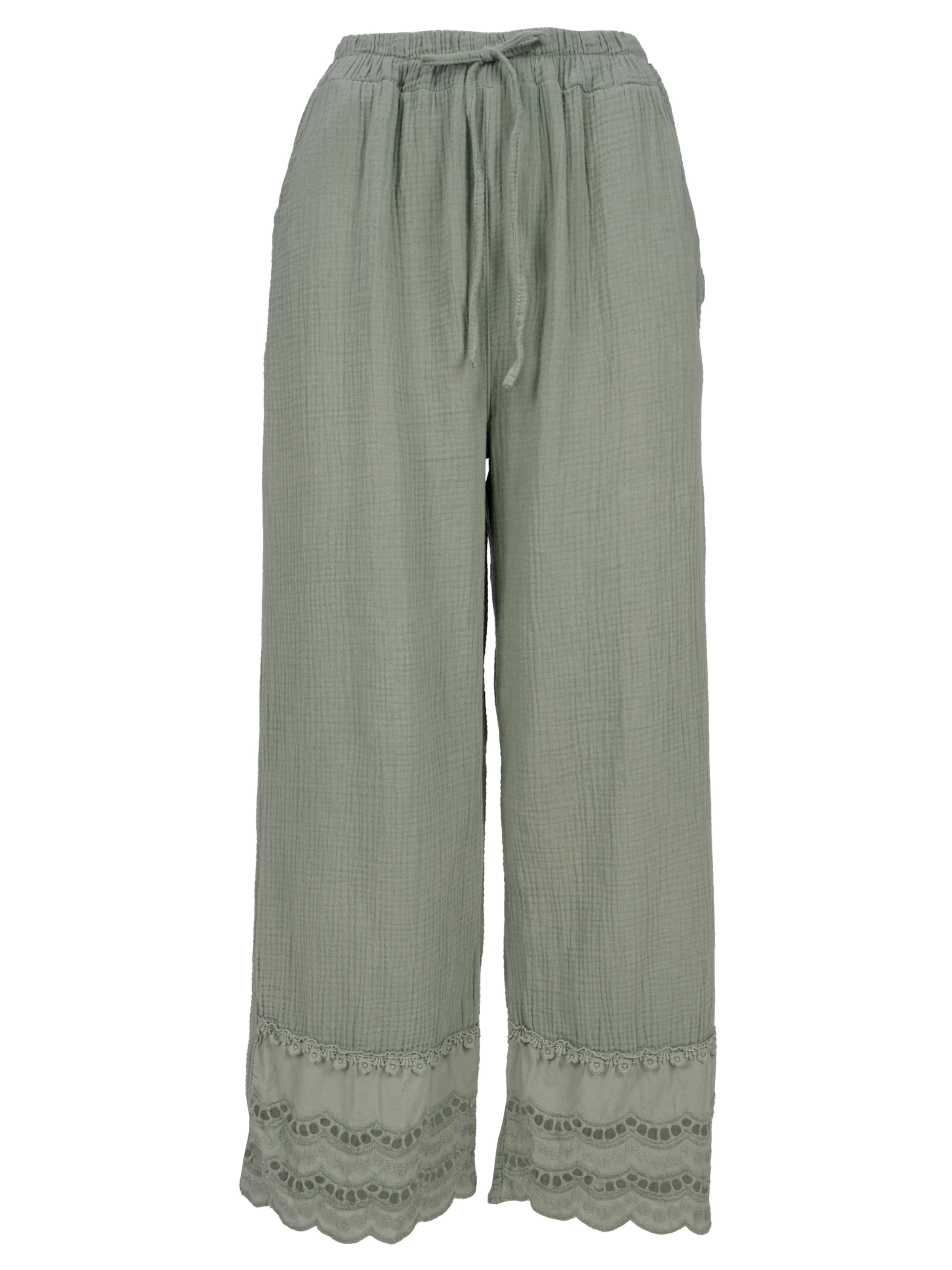 

Seasons of April Широкие брюки 'Ines' цвета хаки