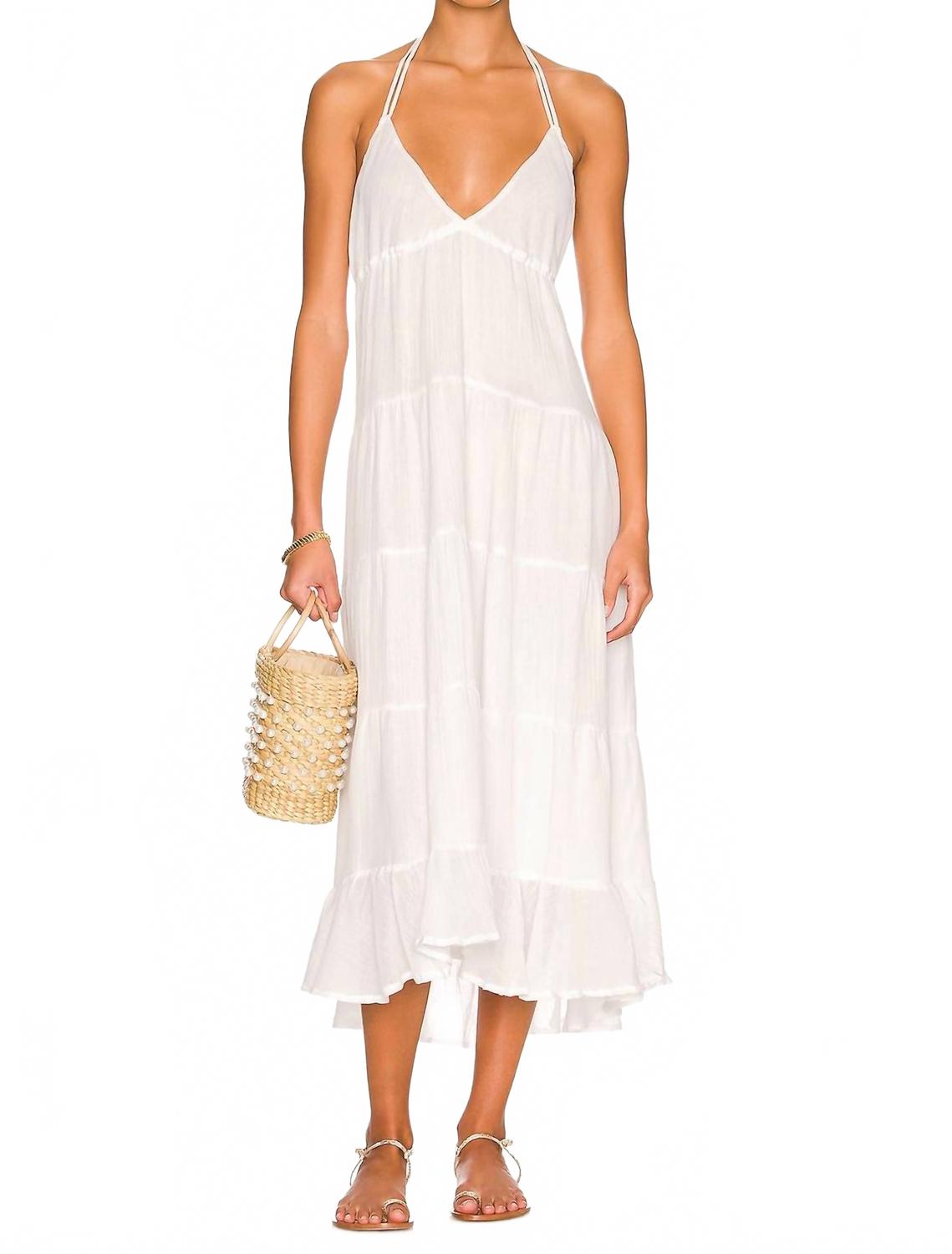 

Серена макси-платье в белом цвете LVHR