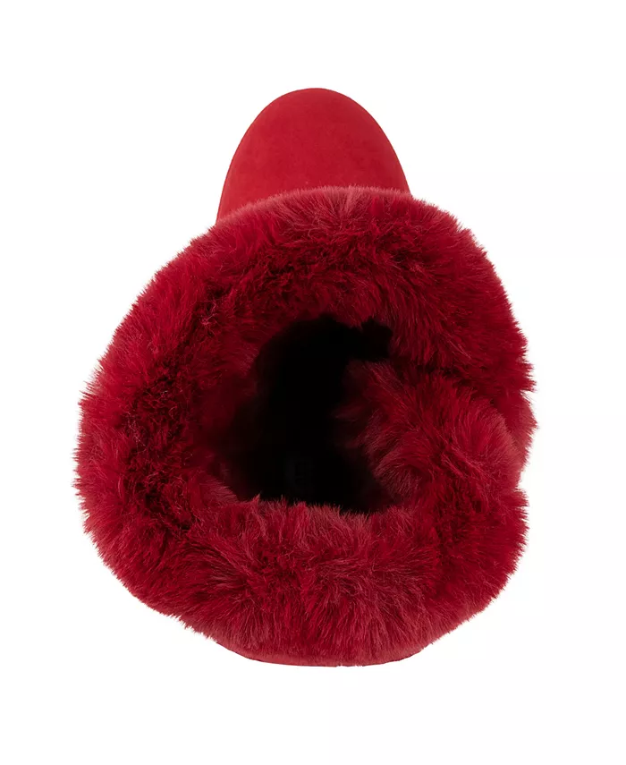 Женские уютные зимние ботильоны King Cozy Juicy Couture, красный — фото 4