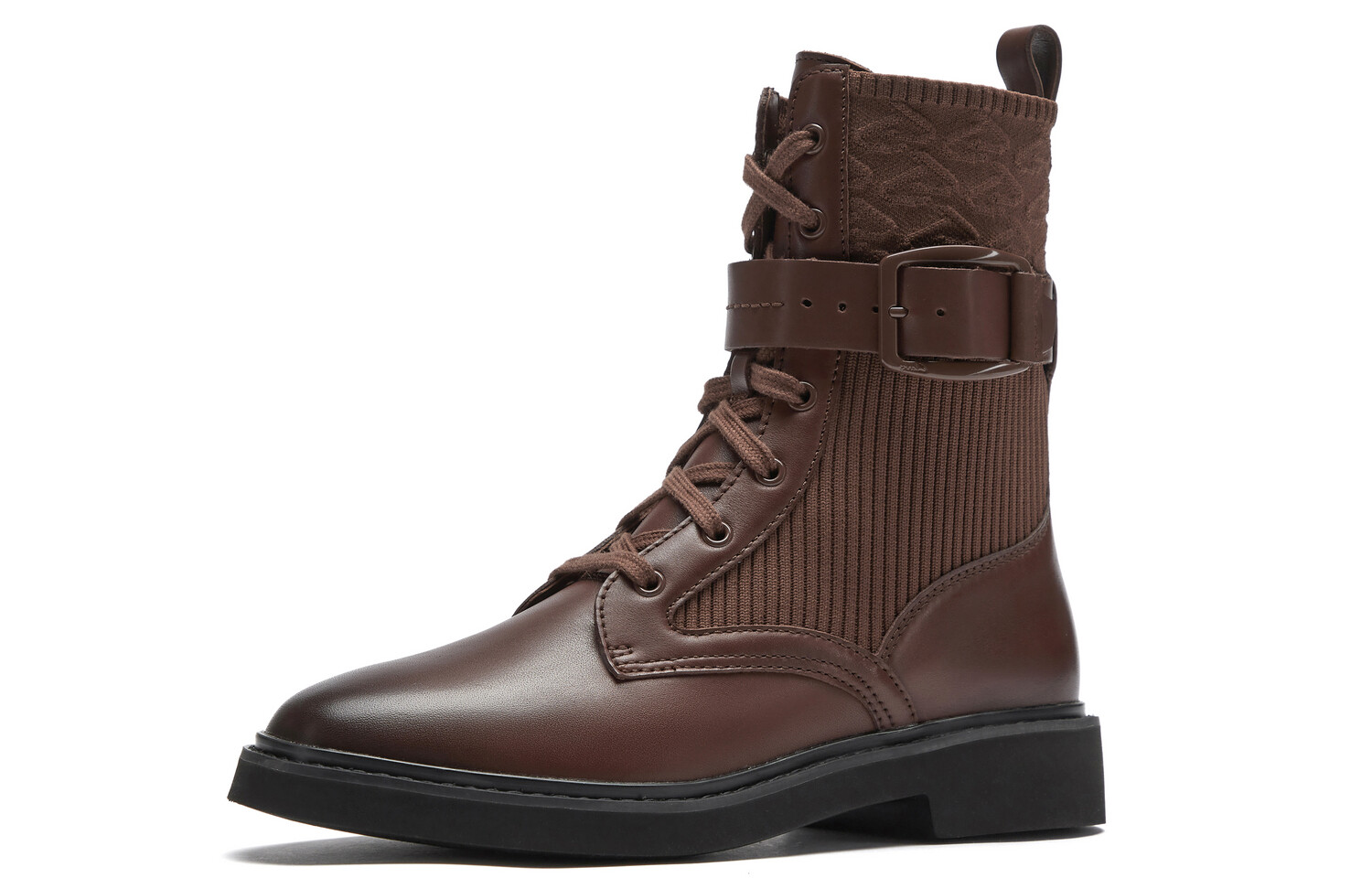 Ботинки женские Clarks Martin высокие с тиснением, темно-коричневый — фото 2