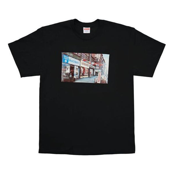 

Футболка ss18 hardware tee black printing short sleeve Supreme, черный