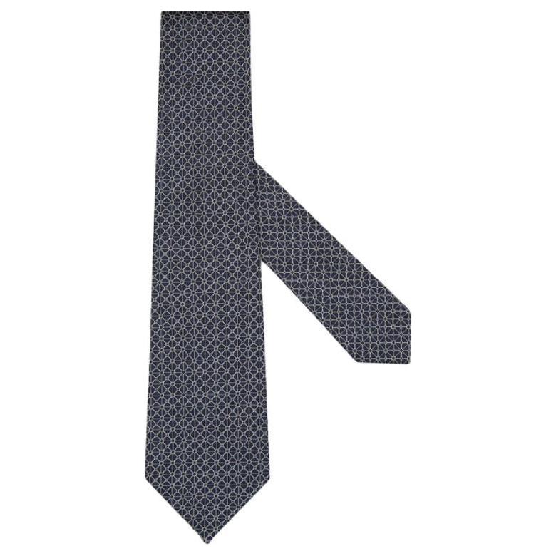 

Ermenegildo Zegna Галстук жаккардовый с геометрическим цветочным узором, Blue