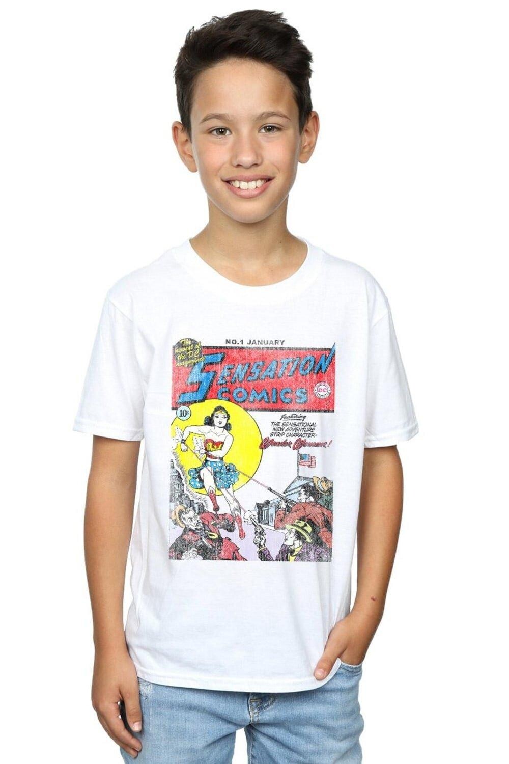 

Футболка с обложкой Wonder Woman Sensation Comics, выпуск 1 DC Comics, белый