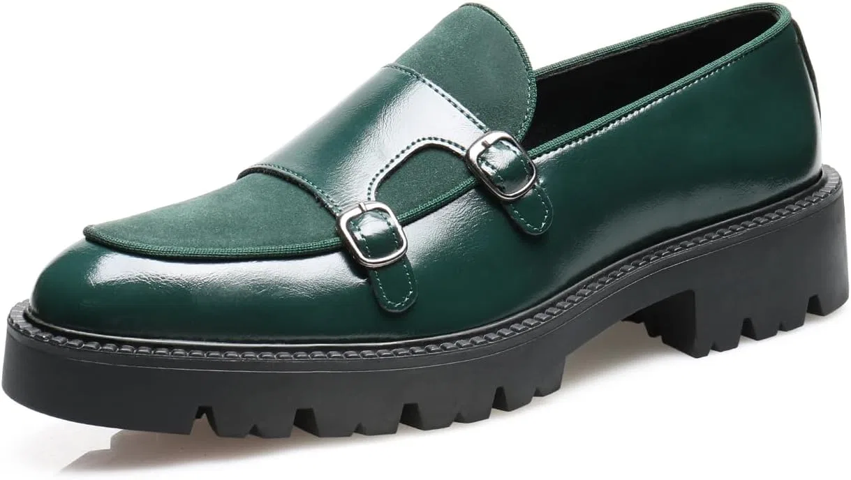 Лоферы Platform Monk Strap, Green SJIUTLYUE
