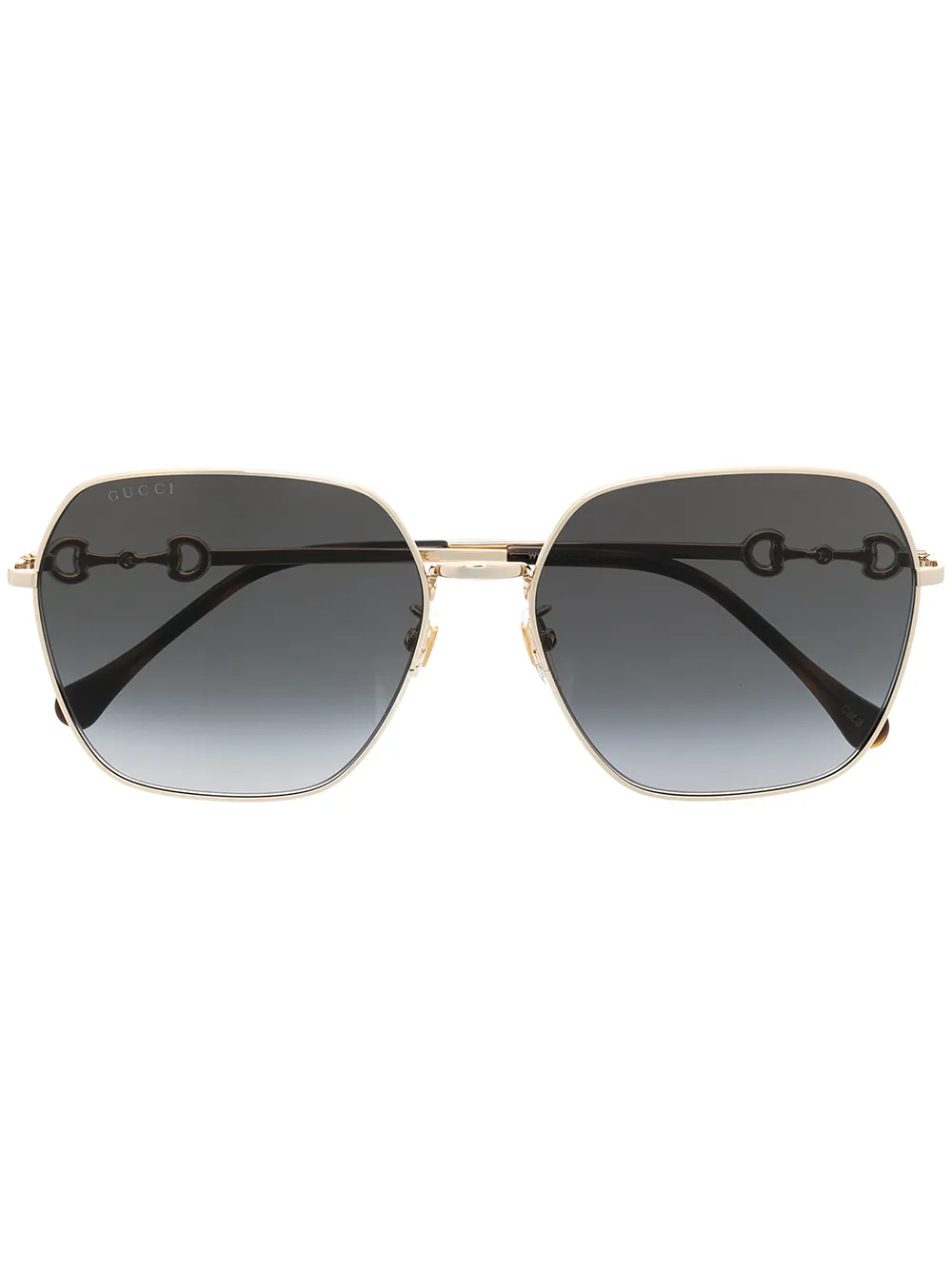

Солнцезащитные очки в квадратной оправе Gucci Eyewear, золотой