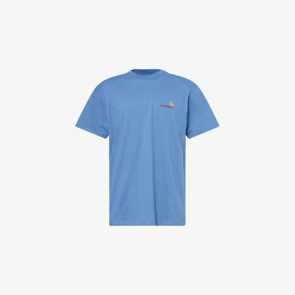 

Футболка Carhartt Wip American Script с вышивкой, синий