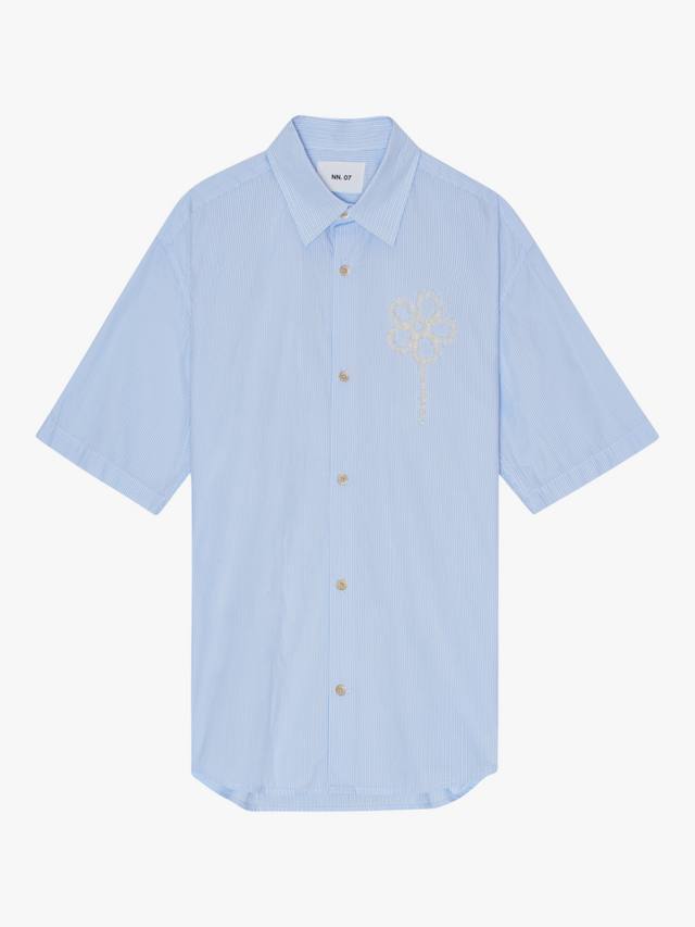 

Фредди Коттон рубашка Regular Fit в полоску NN.07, Blue Stripe