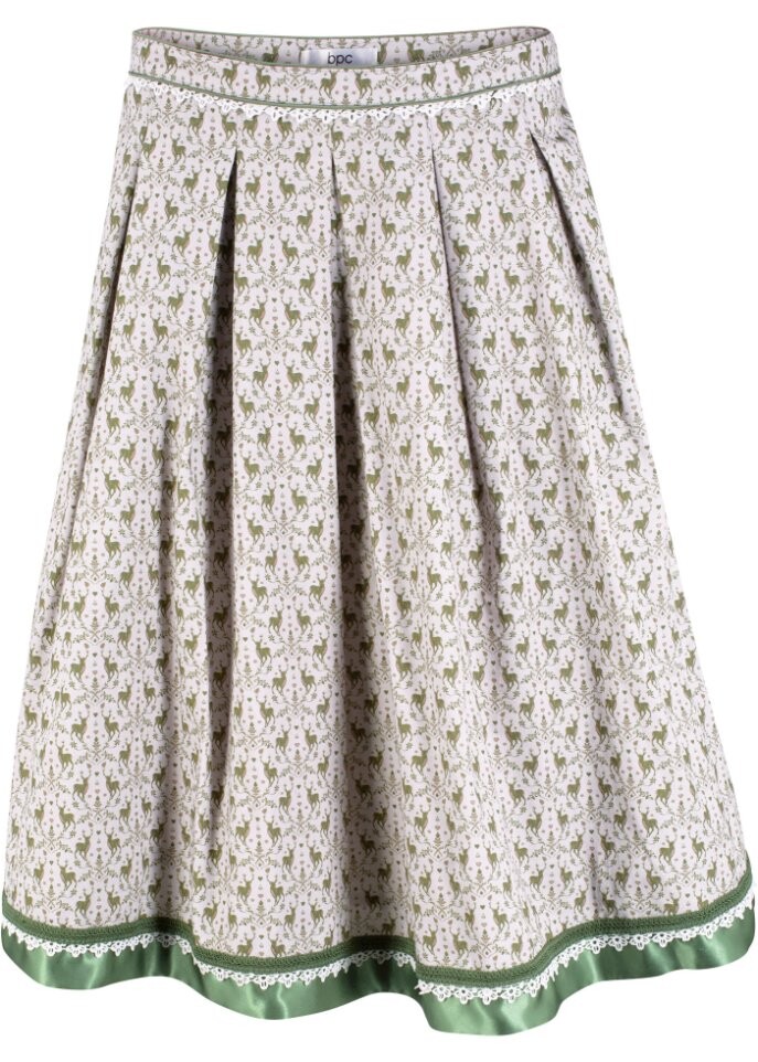 

Традиционная юбка длиной до колена Bpc Bonprix Collection, зеленый