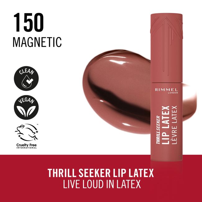 Жидкая губная помада из латекса Rimmel, цвет 150 magnetic, 6 мл — фото 3