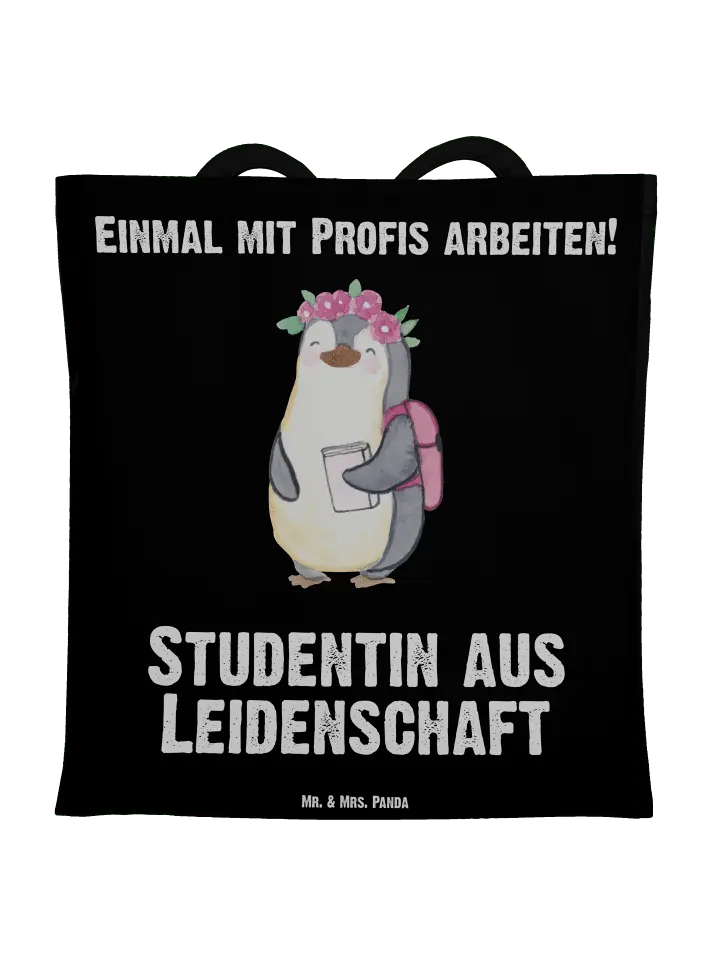 

Сумка для переноски Mr & Mrs Panda Studentin Leidenschaft, черный
