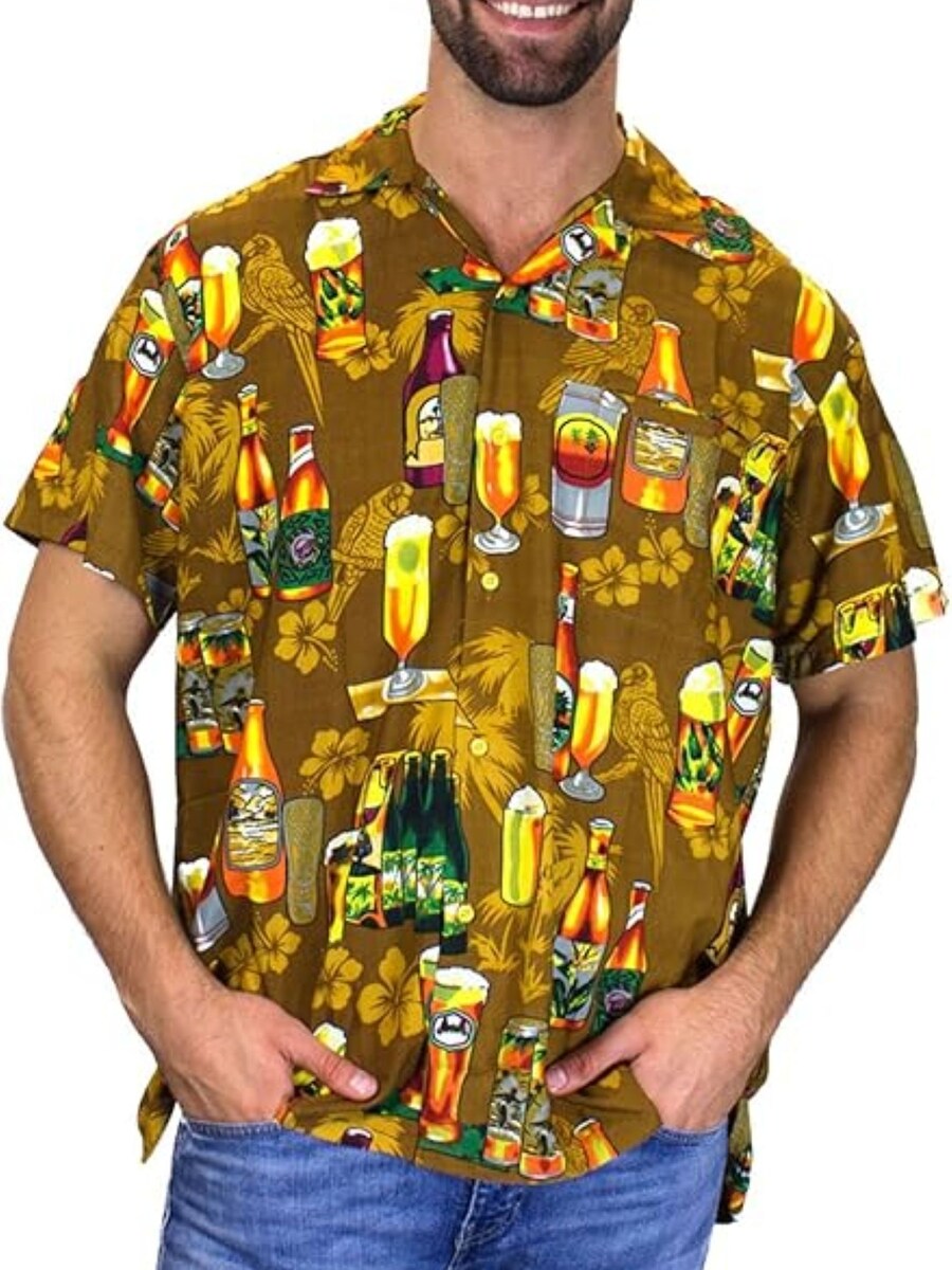 

Рубашка King Kameha Beerbottle, цвет Mustard