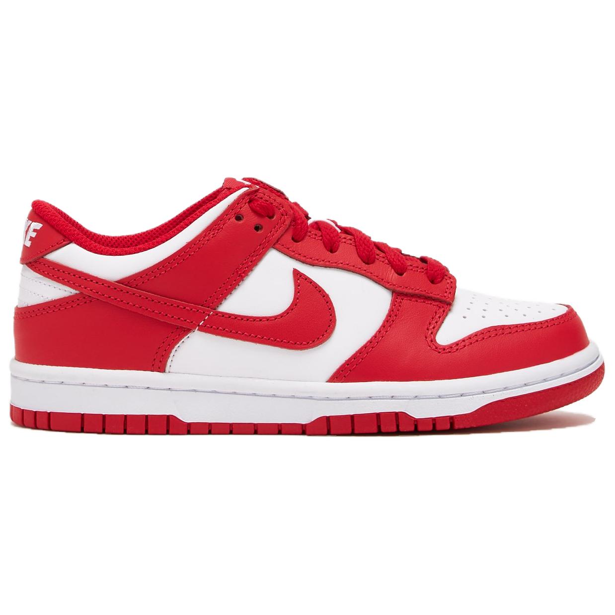 Nike Детские скейтбординг кроссовки dunk anti slip wear resistant low top red white — фото 3