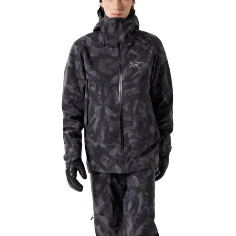 GORE-TEX Верхняя лыжная одежда Мужская Black Cave Wing Arcteryx, Black Cave Wing/Black Grottoflage — фото 4
