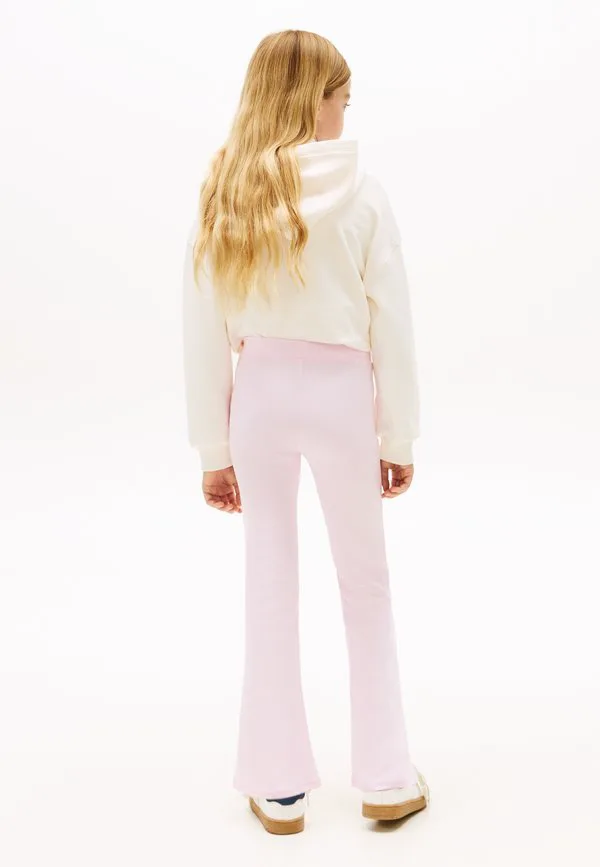 Леггинсы essential в рубчик, очень узкие, расклешенные. Tommy Hilfiger, Pearly Pink — фото 3