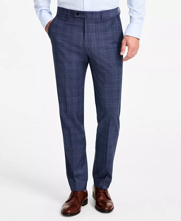 Мужские классические брюки Slim-Fit из шерстяной смеси Calvin Klein, синий — фото 3