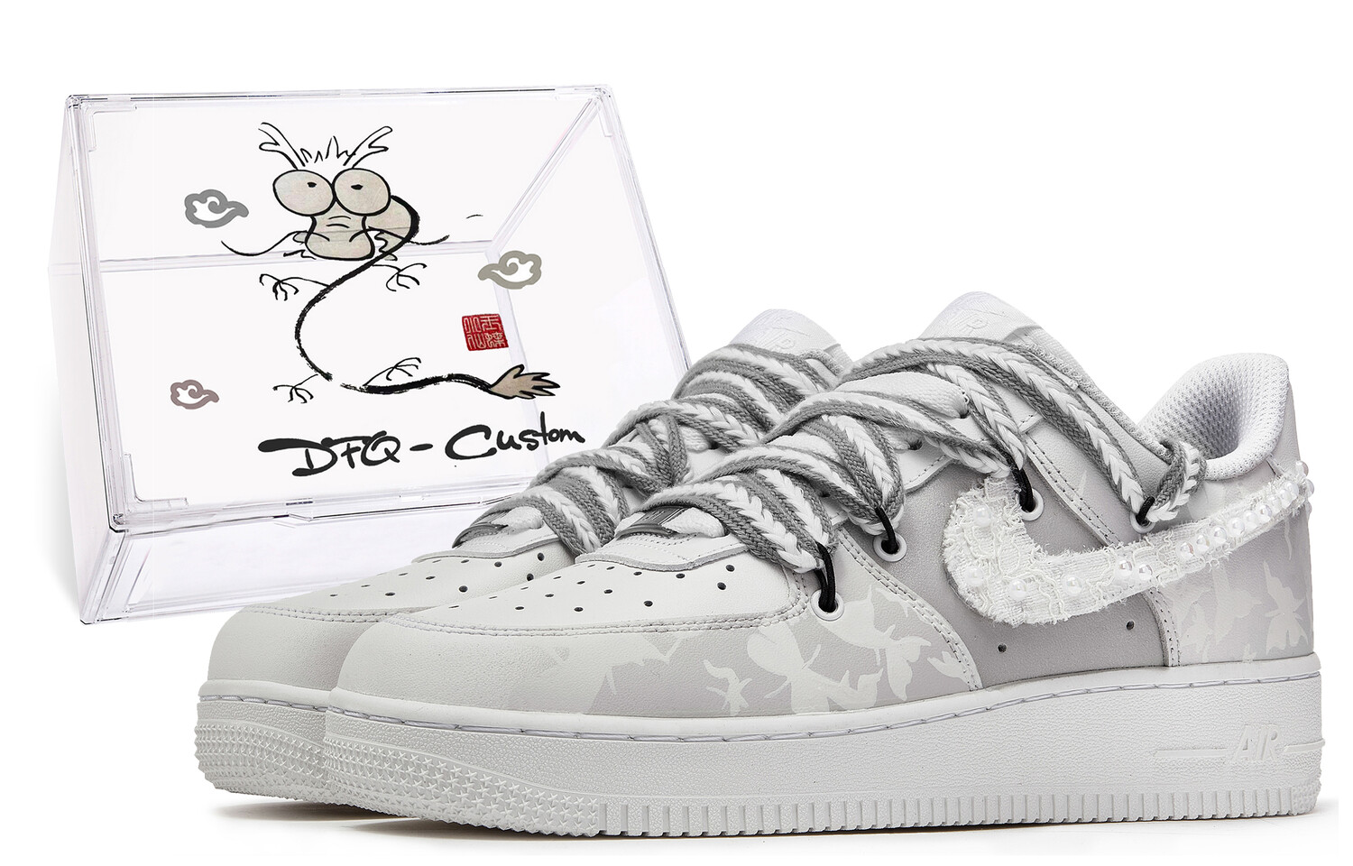 

Женские кроссовки для скейтбординга Nike Air Force 1, Light Gray