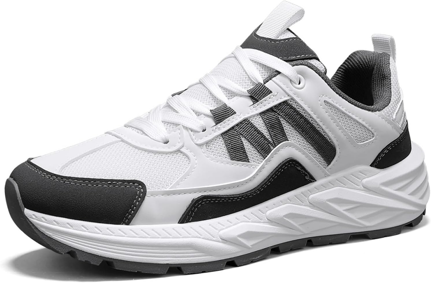 

Мужские дышащие беговые кроссовки с сеткой, прочной резиновой подошвой, противоскользящей поверхностью, легкие и удобные для повседневной носки, легких тренировок и активного отдыха на улице Kelibasi, белый/черный