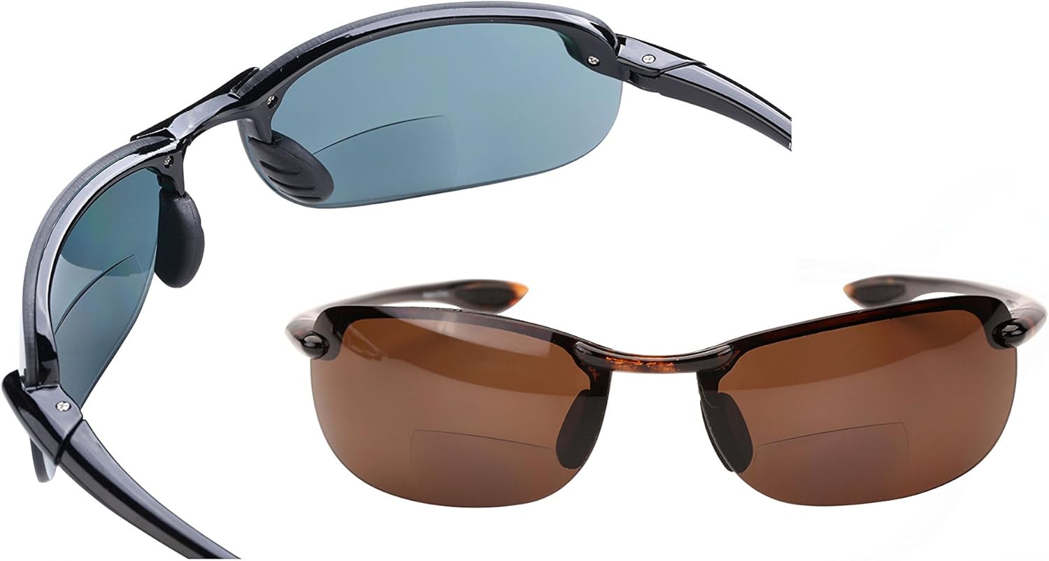 

Солнцезащитные очки Mass Vision 'The Raptor' (2 пары) с легкими поляризованными бифокальными линзами и максимальной защитой от ультрафиолетового излучения и бликов, Black/Tortoise