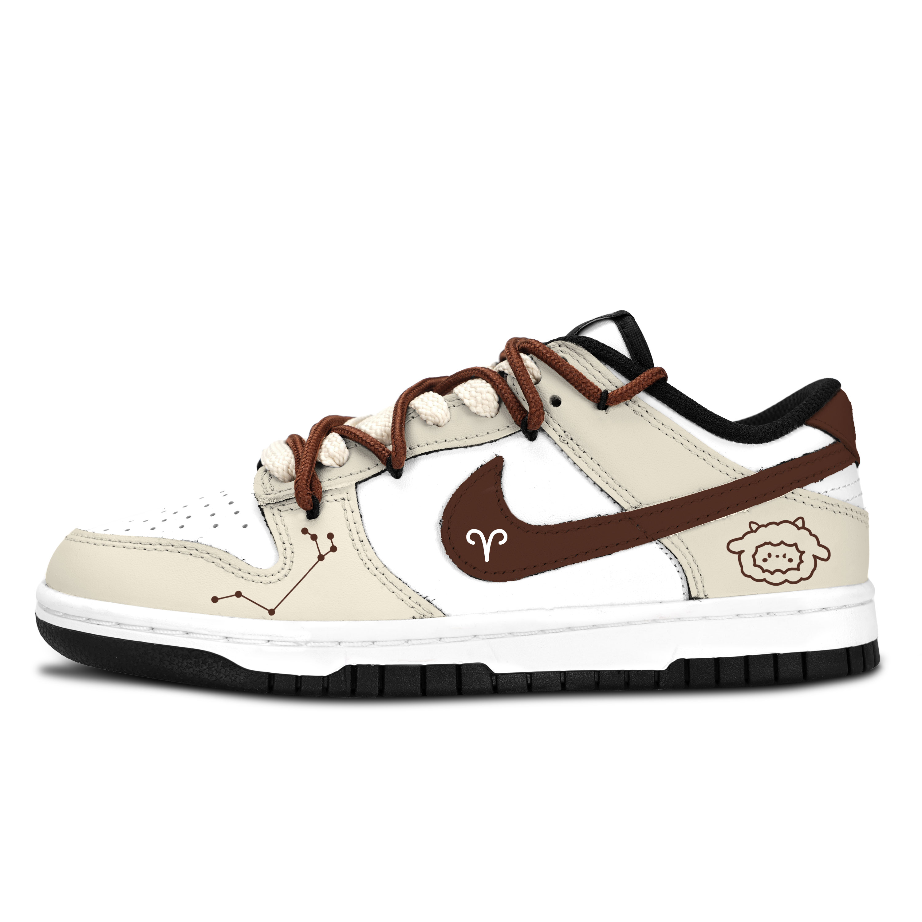 

Nike Данки черно-белые, устойчивые к истиранию низкие скейтерские кроссовки унисекс Aries цвета хаки, цвет Khaki