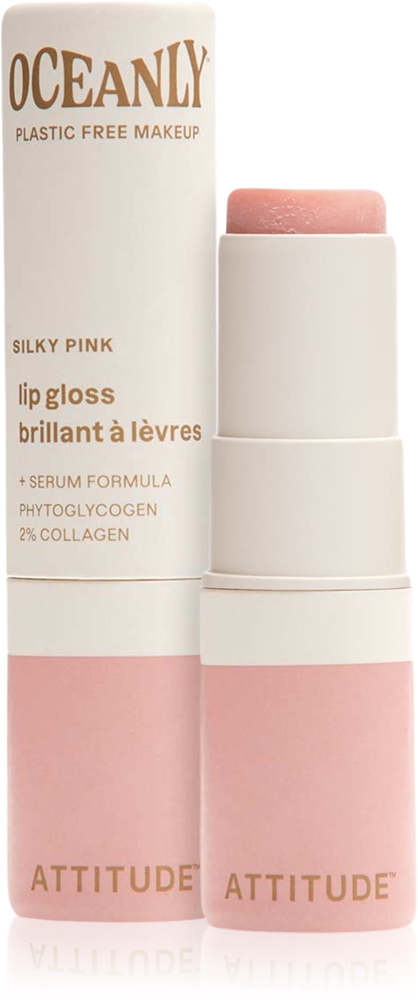 

Блеск для губ Oceanly без пластика с увлажняющим эффектом Attitude, atspalvis silky pink 3,4 гр