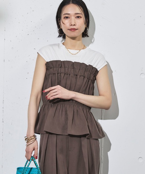 

Футболка, крой оверсайз, бренд Doux Archives, цвет коричневый