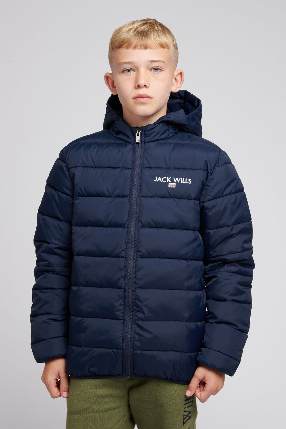 

Стеганое пальто с шрифтом Jw Jack Wills, синий
