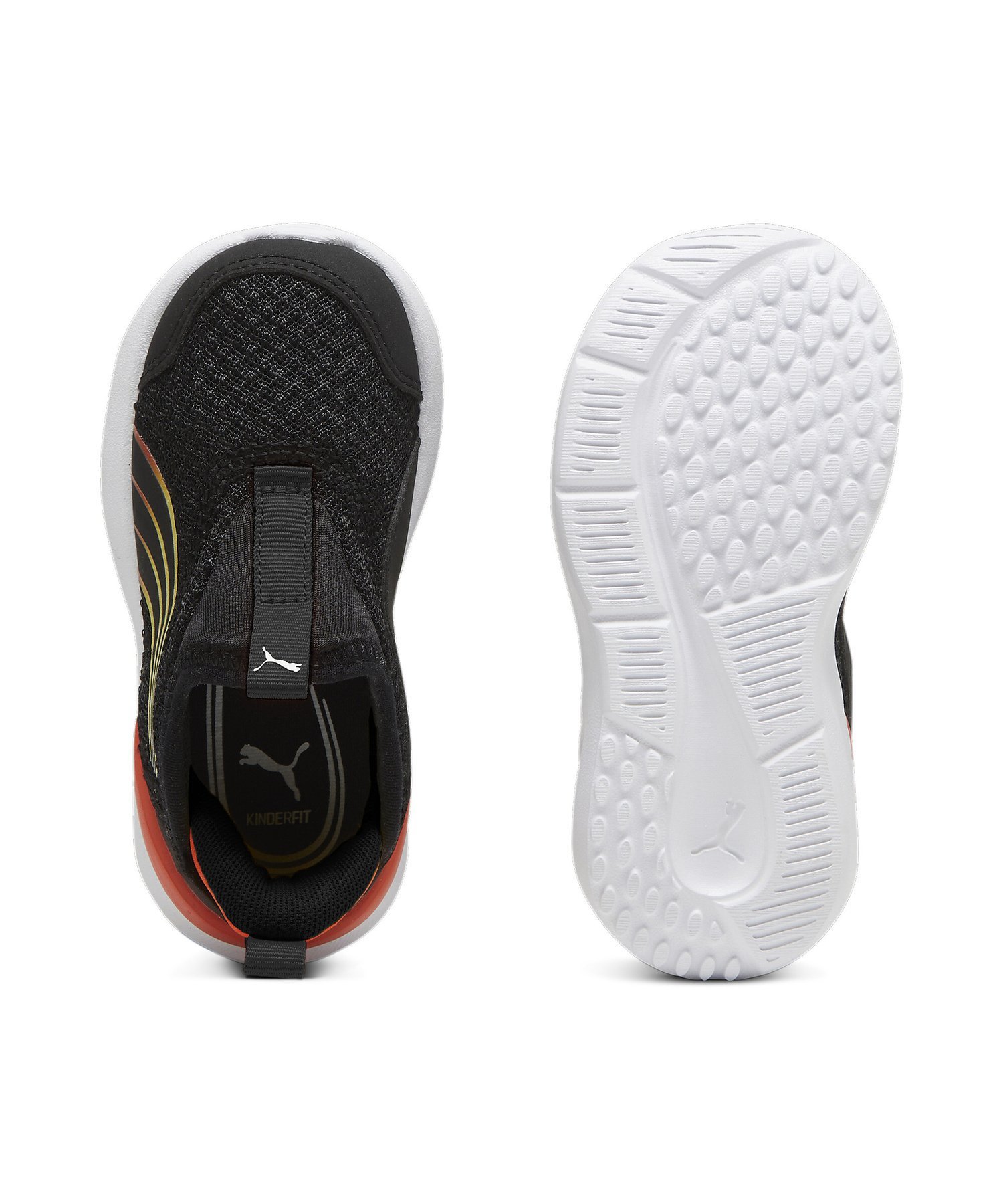 Детские кроссовки Kruz Sliptech Inf, размеры 12-16 см. Puma, PUMA Black-Red — фото 4