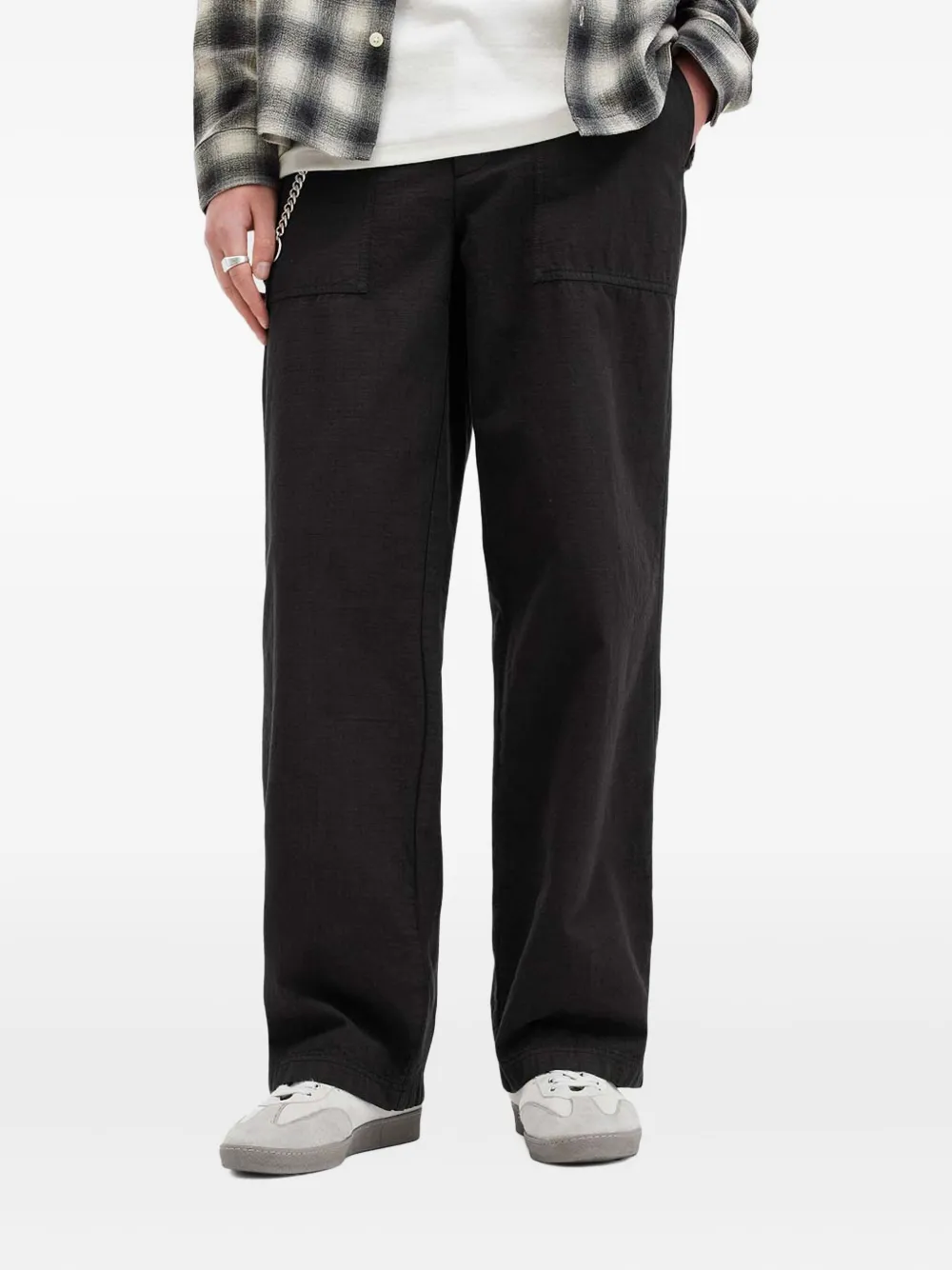 

Брюки из органического хлопка AllSaints, черный