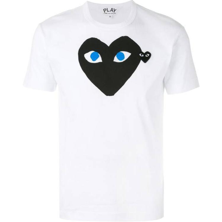 

CDG Play Футболка Comme Des Garcons Play Black Heart Blue Eyes белая, Белый, CDG Play Футболка Comme Des Garcons Play Black Heart Blue Eyes белая