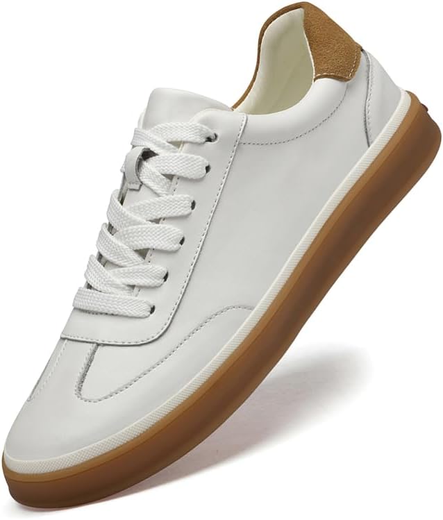

Модные мужские двухслойные кожаные кроссовки, оксфорды на шнуровке с подошвой из коровьей кожи, нескользящие повседневные туфли Meixi Mobile, белый