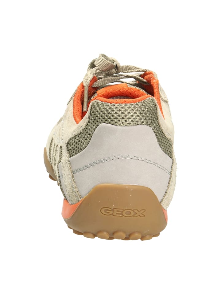 Geox Спортивные кроссовки на шнуровке бежевого цвета — фото 4