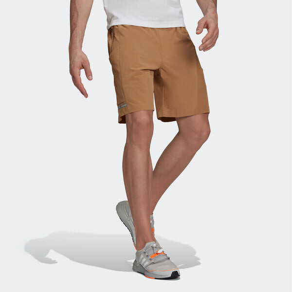 Шорты th short wv id sports stylish adjustable belt woven shorts yellow Adidas, желтый — фото 2