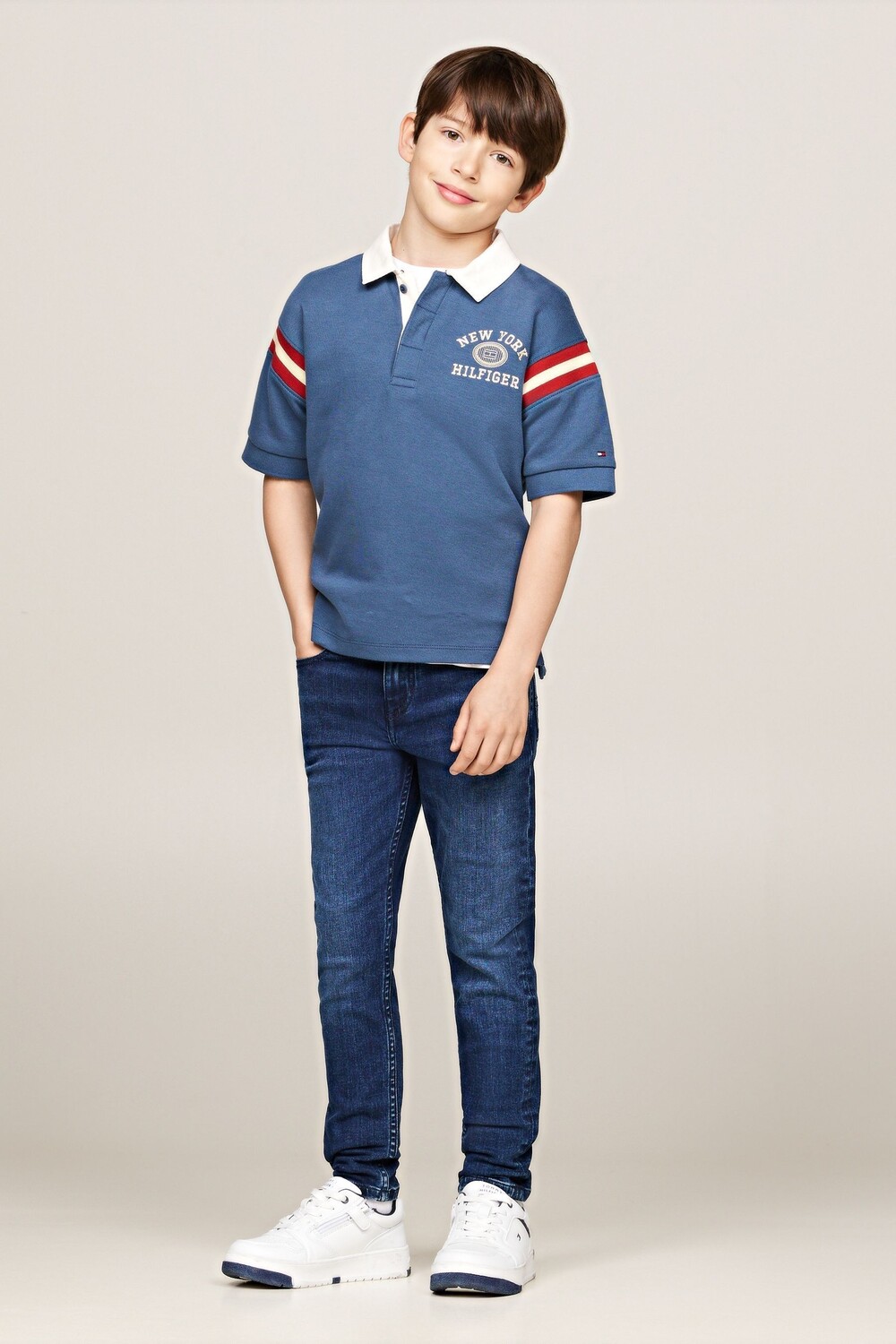 

Коралловые узкие джинсы Scanton Tommy Hilfiger, синий