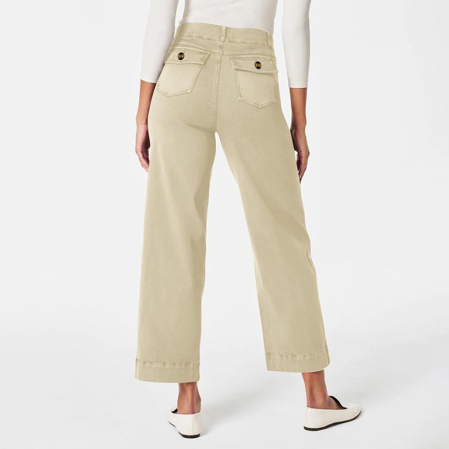 Джинсы, широкие, Khaki — фото 4