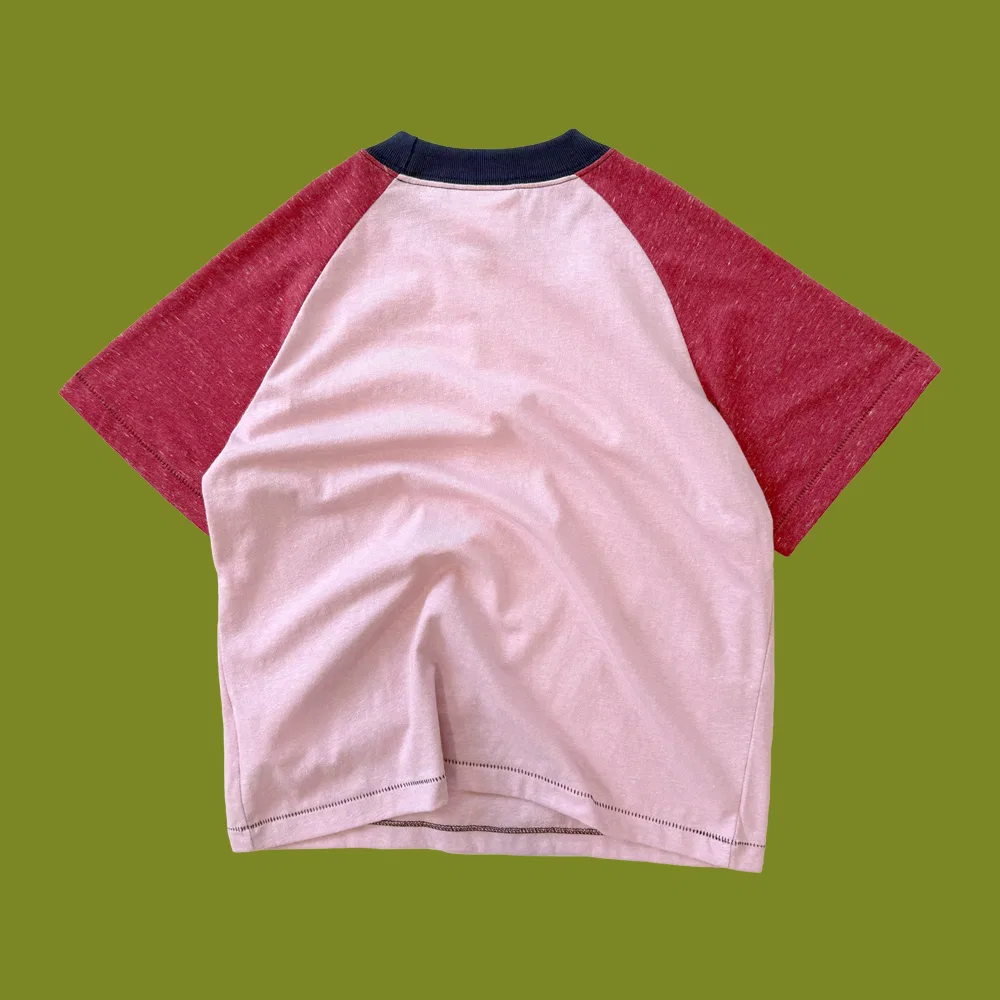 Детская футболка Smile Raglan с коротким рукавом розовая от Frise — фото 2
