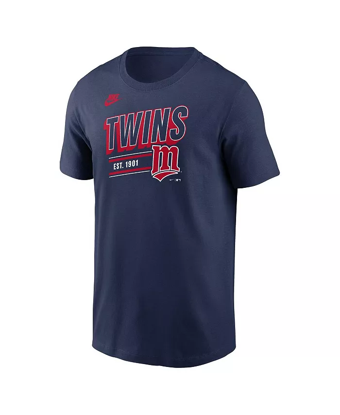 Мужская футболка ретро Minnesota Twins Cooperstown Collection в синем цвете Nike — фото 2